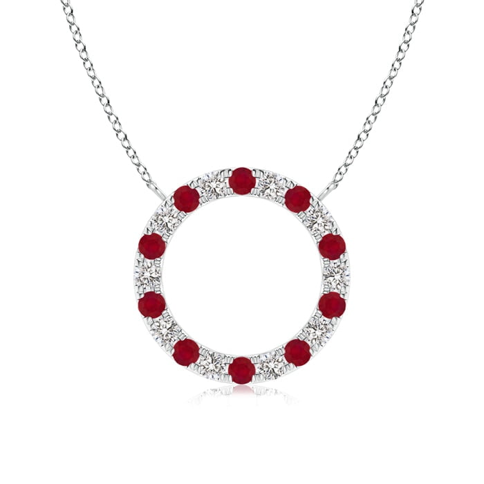 Diamond Open Circle Eternity Pendant 