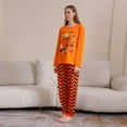 thumbnail image 5 of GYRATEDREAM Family Matching Halloween Pajamas Sets Dad/Mom/Kids Long Sleeve Happy Halloween Pumpkin Print 2 Piece Pjs Funny Sleepwear Jammies for S(Mom) Orange, 5 of 8