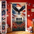thumbnail image 7 of JHyouerji 250th Anniversary Door Cover American Flag 4th of July Patriotic Hanging Cloth Background Banner for Independence Day Front Door Home Party Decoration, 7 of 7
