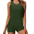 thumbnail image 2 of CNKOO Women Tankini Swimsuit Tummy Control Top With Shorts Two Piece Bathing Suit, 2 of 6