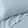 thumbnail image 4 of Superior Solid 1200-Thread Count Cotton Blend Sheet Set, Full, Light Blue, 4 of 6