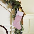 thumbnail image 2 of CuiLiyq Christmas Large Christmas Stockings, 20 Inch Holiday Decorations Gift Bag Candy Bag Christmas Tree Pendant, for Christmas Party Fireplace Family Hanging Stocking Decorations (Pink), 2 of 6