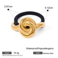 thumbnail image 4 of Stainless Steel 18K PVD Gold Twist Knot Hair Cuffs Hair Ties,Women Ponytail Holders,Ponytail Hair Cuff Hairties No Damage,Geometric Gold Silver Hair Accessories (Gold), 4 of 9