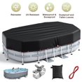 thumbnail image 1 of COSYUMI Oval Pool Cover 16 x 25FT, Heavy Duty Oxford Solar Pool Covers for Above Ground Pool with Winch and Cable, All Season Inflatable Pool Cover for UV Resistant, Waterproof, Snowproof Windproof, 1 of 12