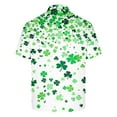 thumbnail image 5 of guisaled St Patricks Day Shirts Mens Short Sleeve Golf Shirt Button Henley Collared T Shirt Clover Graphic Casual Dressy Work Blouses Savings, 5 of 6