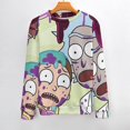 thumbnail image 2 of Rick And Morty Sweater Long Sleeve Round Neck Pullover Jumper Fall Winter Clothes Print Tops Blouse L, 2 of 6