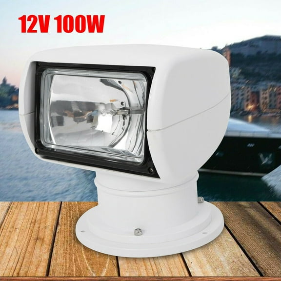 360° Remote Control Spotlight Searchlight Marine Boat Truck Spot Light 100W 12V