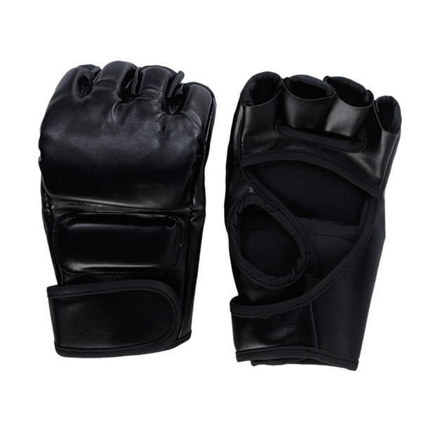 Guantes de boxeo, guantes de sparring, mitones de boxeo, a prueba de golpes, protector de medio dedo. Color