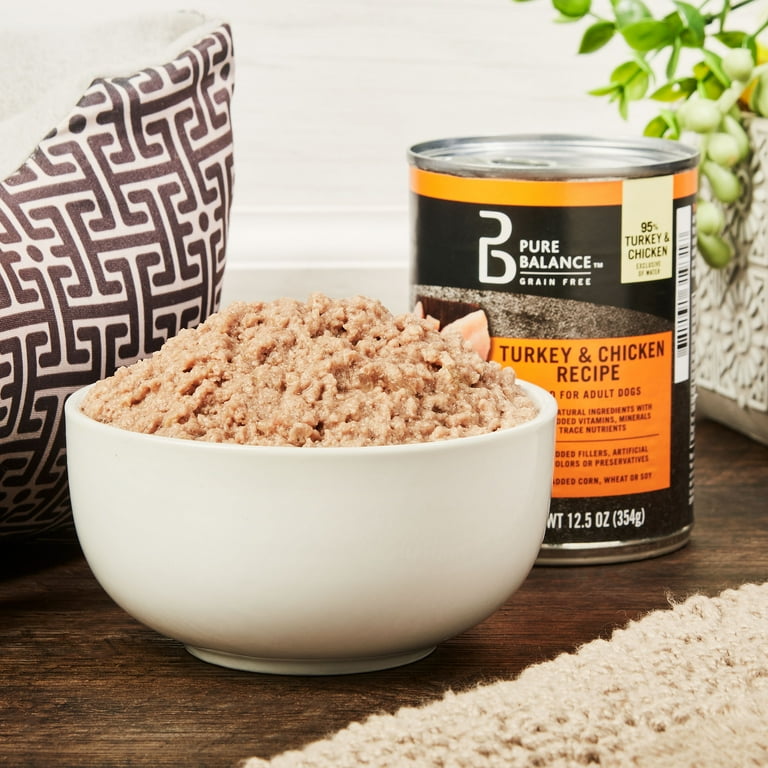 Pure Balance Grain Free Turkey Chicken Recipe Wet Dog Food 12.5