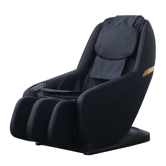 Massage Chair Full Body with Zero Gravity Recline, Knead & Tap Shiatsu, Airbag Massage, 4 Auto Programs, Bluetooth Music, Compact Design for Home & Office, Black