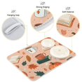 thumbnail image 3 of Yayeee Dish Drying Mat for Kitchen Counter 16"x18" Microfiber Absorbent Pad, Pink Fall Coffee, 3 of 7