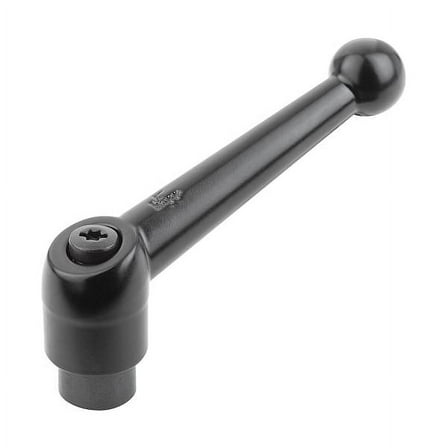 Adjustable Handle, Size: 3 5/16-18 Zinc, Black Satin, Comp: Steel