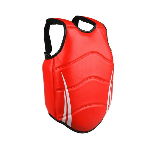 Greeniant Chaleco de boxeo Protector corporal Equipo de protección Protector de pecho de larga duración Profesional a prueba de golpes Práctico Kickbox Boxeo Rojo L Greeniant OD032322-03
