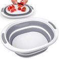 thumbnail image 1 of Lavabo plegable Seropy de 7,5 l con tabla de cortar, color gris y blanco, 1 of 8