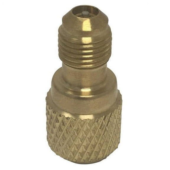 Appli Parts APCA-51614 5/16 in Female x 1/4 in Male, SAE, R410 Charging Adapter with Valve Core and Drepressor for Ductless Mini Split and other Air Conditioning Applications