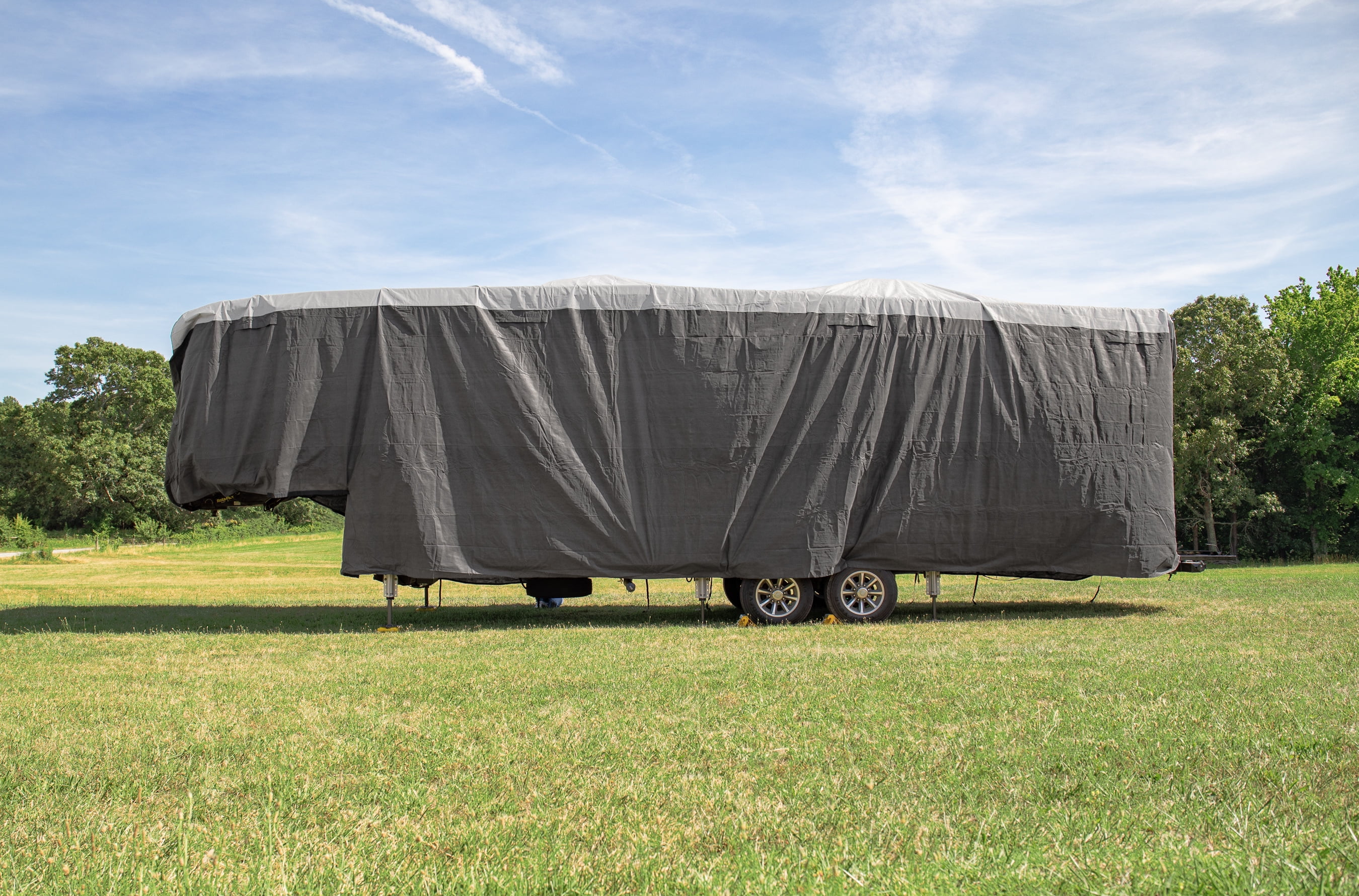 Camco ULTRAGuard RV Cover Fits Fifth Wheel Trailers 40 to 42-feet  Extremely Durable Design that Protects Against the Elements (45759) 
