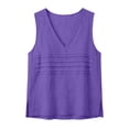 thumbnail image 3 of WEIWEN Spaghetti Strap Tank Top for Women Crewneck Ribbed Camisole Shirts Summer Casual Basic Sleeveless Tank Tops Dark Purple, S, 3 of 5