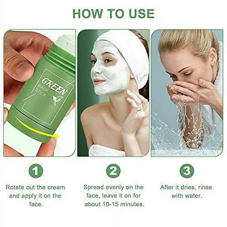 Green Mask Stick,Green Tea Cleansing Mask Stick,Face Mask Stick,Green Tea  Mask,Green Mask Stick Blackhead Remover,Poreless Deep Cleanse Mask  Stick,for