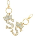 thumbnail image 2 of Sometheme Special Large Rhinestone Studded Alphabet Letter Initial Keychain, 2 of 3