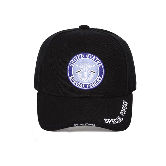 United States Special Forces Emblem Black Adjustable Hook and Loop Closure