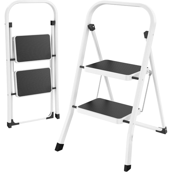 Step Ladder Folding Step Stool for Adults with Anti-Slip Pedal,330 lbs Capacity for Kitchen,