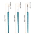 thumbnail image 3 of Uxcell 9pcs Detail Paint Brushes 10mm Nylon Miniature Painting Brush for Watercolor Acrylic Painting(000#-6#), Blue, 3 of 6