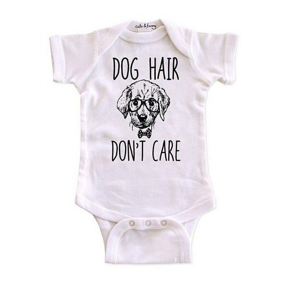 Dog hair don't care (design2) - wallsparks cute & funny Brand - baby one piece bodysuit - Great baby shower gift!