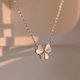 thumbnail image 1 of Collar de acero de titanio con trébol de cuatro hojas y múltiples usos para mujer, diseño de sentido de alto nivel, luz, lujo, amor, corazón, cadena de clavícula, collar de moda, 1 of 6