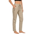 thumbnail image 2 of Horkkom Hiking Pants Women Elastic Waist Drawstring Joggers Workout Casual Travel Pants with Pockets XL, 2 of 9