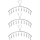 thumbnail image 1 of Tendedero de ropa de acero inoxidable de Fashion Easy, paquete de 3, con 10 pinzas para secar calcetines, toallas, pañales, sujetadores, ropa de bebé, ropa interior, calcetines y guantes, 1 of 5