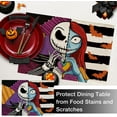 thumbnail image 5 of Halloween Jack Placemats Set of 4, Black White Stripes Patch Bat Dining Table Place Mats, Funny Holiday Kitchen Decor Home Decoration 12 x 18 Inch, 5 of 6