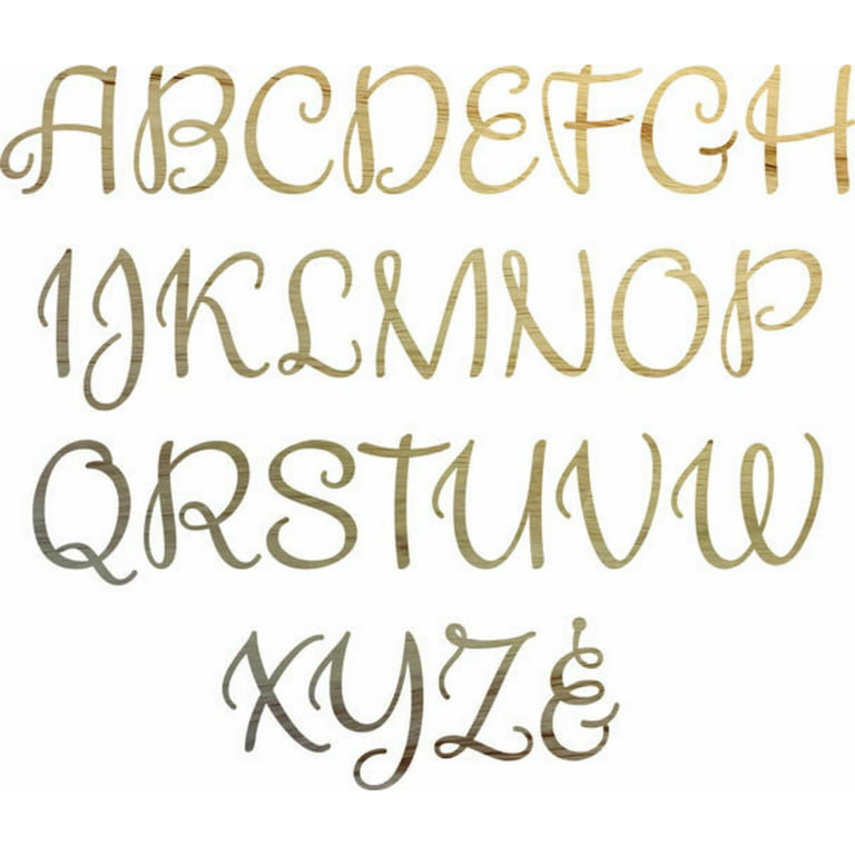 Unfinished Wooden Letter N for Crafts, Cursive Wood Letters (13 In), PACK -  Kroger