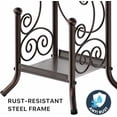 thumbnail image 5 of English Style Bathroom Toilet Tissue Roll Holder Stand with Shelf, Bronze, 5 of 8