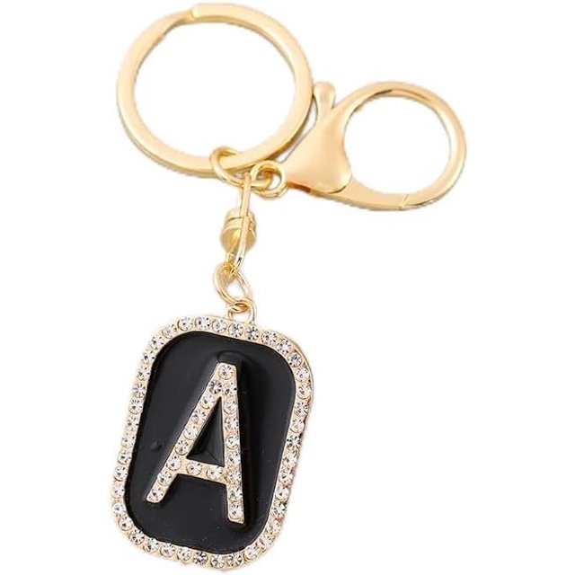 Letter Keychain,26 Letters A-Z Decorative Letter Keychain,Name Keychain for Women Girls Men Teenager Gift
