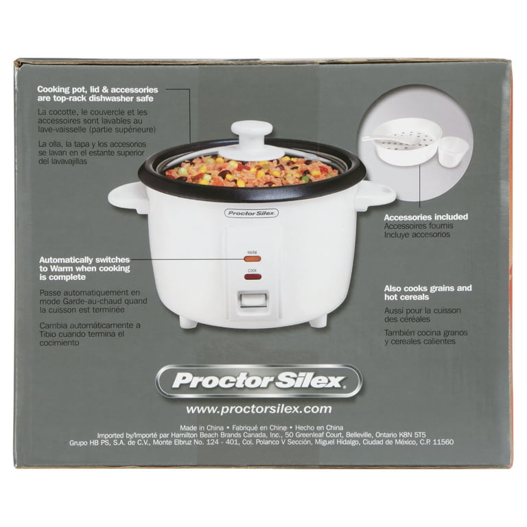 Proctor Silex 37590 90 Cup Stainless Steel Rice Cooker / Warmer - 21  1/2Dia x 16 1/8H