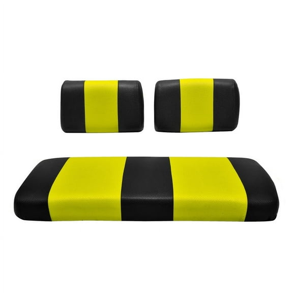 Replacement Seat Cover For Yamaha G2-G9 Golf Cart (Black & Yellow)