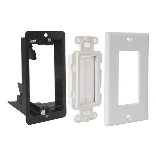 Brush Wall Plate Decora Bristle Insert with Single Gang Mounting