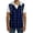 Blue, variant on Mens Sleeveless Fannel Shirt Casual Cotton Plaid Vest Hoodies Yellow,2XL