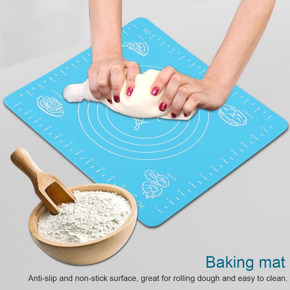 Ashata Antislip Silicone Baking Mat Nonstick Rolling Dough Pad for