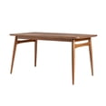 thumbnail image 3 of Walker Edison 59" Wood Dining Table with Tapered Legs in Walnut, 3 of 15