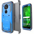 thumbnail image 1 of for 6" Moto E5 Plus Case Holster Phone Case Belt Clip 360 degree Kickstands Hybrid Armor Shock Shield Bumper Cover blue, 1 of 4