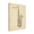 thumbnail image 2 of Trademark Fine Art 'Saxophone Old Sheet Music' Canvas Art by Michael Tompsett, 2 of 4