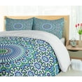 thumbnail image 5 of Ambesonne Orient Duvet Cover Sets, Eastern Floral Ornate Motif, 2-Queen, Sky Blue Green White, 5 of 7
