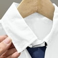 thumbnail image 6 of LEKWK Uniform Shirts for Boys Button Down Short Sleeve Collared Oxford Shirt School Dress Tops with Tie Back to School Party Casual Wear Size 2-13 Years, 6 of 8