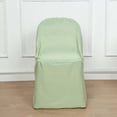 thumbnail image 2 of Efavormart 10PCS Sage Green Linen Polyester Folding Chair Cover Dinning Chair Slipcover For Wedding Party Event Banquet Catering, 2 of 6