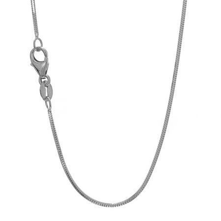 Solid Octagonal Snake - 14k Solid Gold Yellow Or White 0.8 mm Octagonal Snake Chain 16