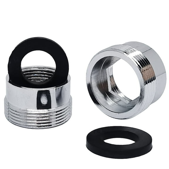 Faucet Adapter Aerator For Water Purifier,18mm Female x 1mm To 22mm Male Connector,Faucet Adapter Brass Fitting,Tap Connector Aerator For Bathroom Kitchen(Silver,2pcs)