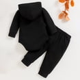 thumbnail image 5 of WUANDIXFA Newborn Baby Boy Outfit 3 6 9 12 18 Months Romper Pants Set Newborn Baby Clothes for Fall Winter,Black,9-12 Months, 5 of 7