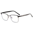 thumbnail image 1 of Lunettes Rétro de Mode pour Entreprise à Clous de Riz Carrées à Grande Monture Anti-Bleu en AC et Alliage, 1 of 5