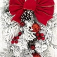 thumbnail image 2 of Christmas Wreath, Front Door Decoration Wreath Winter Garland Artificial Wreath for House Party Outdoor Indoor Red Wreath, 2 of 3